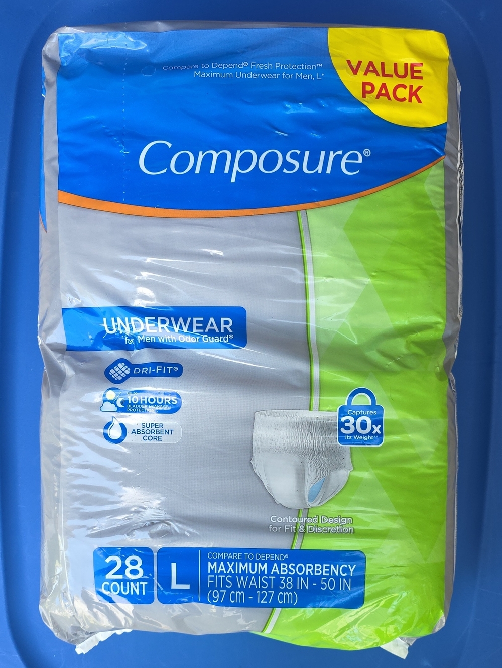 Composure Protective Underwear for Men, 28ct